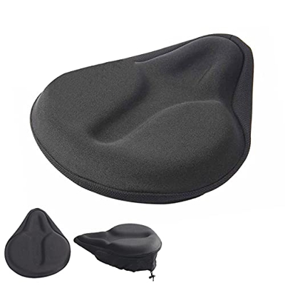 PFativant Sillin Bicicleta Gel Sillín de Bicicleta Gel Sillín Cojín con Funda Protectora, Mejor para la Mayoría Monturas Universal