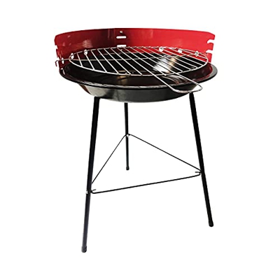 7H SEVEN HOUSE Barbacoa de Carbón Bara Negro/Rojo 38,5x44x49,5cm 7house