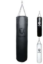 FIGHTR® Saco de Boxeo Premium - Gran Comodidad de golpeo y Muy Robusto | Saco de Boxeo Colgante sin Relleno/con Relleno 120x35cm Incl. Cadena Pesada p precio