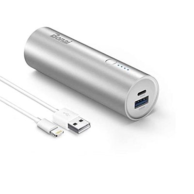 BONAI Powerbank 5800mAh Cargador Móvil Portátil Batería Externa con Cable Lightning para iPhone 11,11Pro,XR,XS,X,SE,8,8Plus,7,7Plus,6,6Plus,6s,5,5s,5c