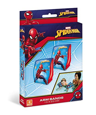 Mondo -16898 Toys-Spiderman Arm Bands-Apoyabrazos de Seguridad de PVC Aptos para niños de 2 a 6 años con Peso 6 – 20 kg – 16898, Multicolor, 16898