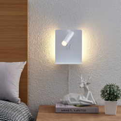 Lucande Zavi foco de pared con estante, USB blanco características