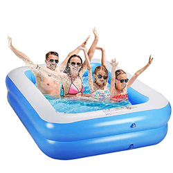 Piscina hinchable rectangular para jardín, balcón, para niños, niñas, fácil de montar, azul (155 x 108 x 46 cm) características