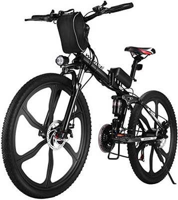 VIVI Bicicleta Eléctrica Plegable, 26" Bicicleta Montaña Adulto, Bicicleta Electrica Montaña, 350W Bicicletas Electricas Plegables con Batería Extraíb