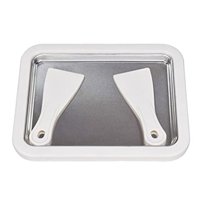 Fenteer Roller Ice Cream Maker Instant Ice Cream Rolled Pan con 2 espátulas Fruit Sweet Spot Sorbet Frozen Yogurt casero para niños