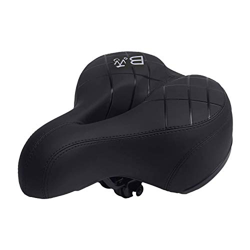 BWBIKE Cojín de asiento de bicicleta flexible y ancho, diseño a prueba de golpes, para bicicleta de montaña, bicicleta plegable, bicicleta de carreter en oferta