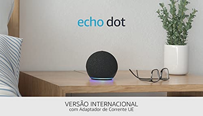 Nuevo Echo Dot (4.ª generación), versión internacional | Altavoz inteligente con Alexa | Antracita | No disponible en portugués (Portugal)