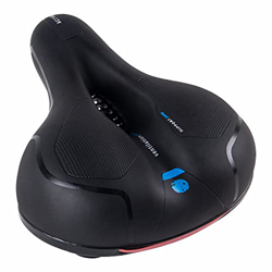BWBIKE Cojín ancho flexible para asiento de bicicleta a prueba de golpes, sillín de bicicleta de ciudad grande extra cómodo para MTB en oferta