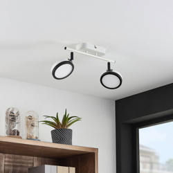 Lindby Vesim foco LED, blanco, 2 luces en oferta