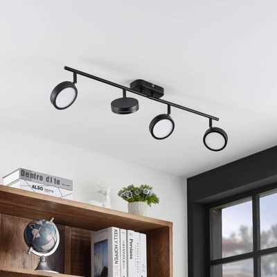 Lindby Vesim foco LED, negro, 4 luces