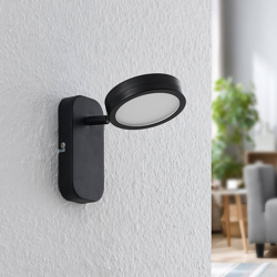 Lindby Vesim foco LED, negro, 1 luz en oferta