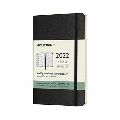 -Moleskine Weekly Pocket Diary Black 2022 BOOK NUEVO