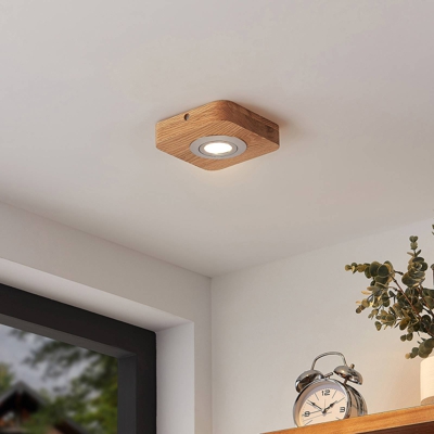 Lindby Mikari plafón de madera, 1 luz