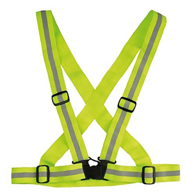 Chaleco Reflectante de Alta Visibilidad de Seguridad Tiras Bandas Ajustables reflexivo Noche Tren de rodaje