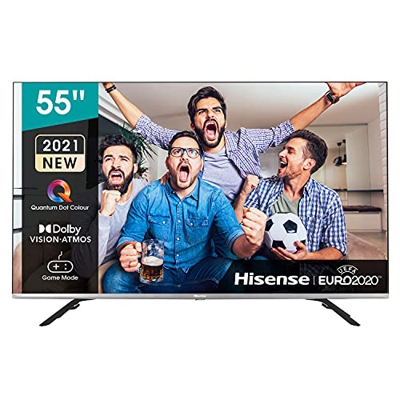 Hisense 55E76GQ QLED 2021 Gaming Series, 55 pulgadas 4K UHD Dolby Vision HDR Smart TV con Youtube, Netflix, Freeview Play y Alexa Built-in, HDMI 2.1,