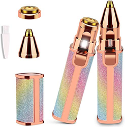 Depiladora de Cejas,Eléctrica Depiladora Cejas,2 en 1 Dispositivo de depilación de rostro femenino,Depiladora de Cejas Portátil con Luz,USB Recargable precio