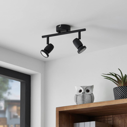 ELC Simano foco de techo LED, negro, 2 luces precio