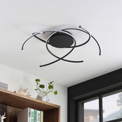 Lindby Yareli plafón LED, negro arena precio