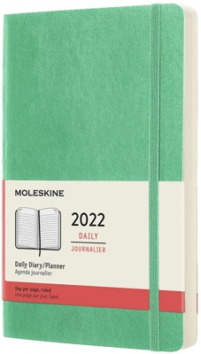 Moleskine 2022 Diario-12-Month Agenda-13x21cm Grande-Blanda - Hielo Verde
