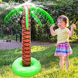 Faffooz Árbol de Coco Inflable con Agua Pulverizada 59 Pulgadas Niños Vadeo Piscina Juguete De Agua para Fiesta Al Aire Libre Inflatable Water Park Ou en oferta