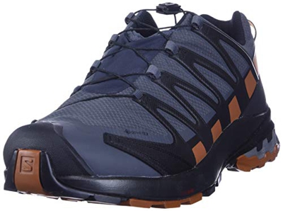 Salomon XA Pro 3D V8 GTX, Zapatillas De Trail Running Y Sanderismo Impermeables Versión Màs Ligera Hombre, Color: Negro (Ebony/Caramel Cafe/Black), 40
