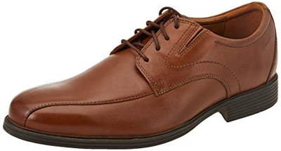 Clarks Whiddon Pace, Oxford Plano Hombre, Piel Oscura, 44.5 EU