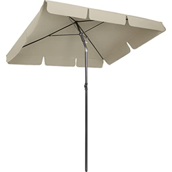 Parasol, 200 x 125 cm Sombrilla Rectangular Plegable, Sombrilla UV UPF 50+, Sombrilla Impermeable Protección solar para Jardín, Balcón y Terraza,Beige precio