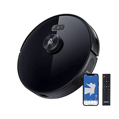 Robot Aspirador, 2 en 1 con Función de Lavado, 2600 Pa, LiDAR Navegación y Detección de Ostáculo, Control con Google, Alexa, Wifi, Ideal para Pelo Ani