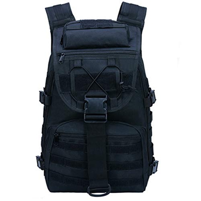 LHI 35L Mochila Táctica Militar Mochila Hombre y Mujer para Senderismo Acampada Montañismo, pescar, Caza, Aire Libre Ciclismo, negro
