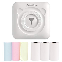 Migaven Mini Impresora Térmica, Impresora Fotográfica Portátil Bluetooth Etiqueta Nota Recibo Papel Impresora Con 6 Papel De Impresión, Mini Inalámbri en oferta