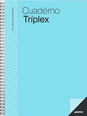 Additio P192 Cuaderno Tríplex Evaluación + Agenda + Tutoría - color azul