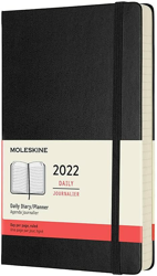 Moleskine 2022 Diario - 12-Month Agenda - 13x21cm Grande - Tapa Dura - Negro en oferta