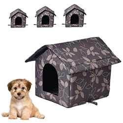 Kathrin - Caseta grande para perros, impermeable, caseta para perros, caseta de alimentación para gatos, para interior y exterior, cachorros, conejill en oferta