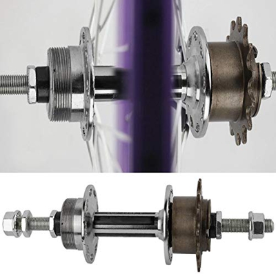 Buje de rueda trasera fácil de transportar y usar con el extremo de tornillo Eje con tuerca Buje de disco trasero de 36 orificios, para bicicleta univ