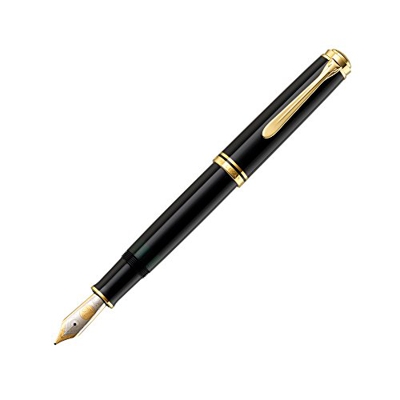 Pelikan Pluma estilográfica de lujo Souverän linea M1000, plumín F en oro bicolor con caja regalo, producto de artesanía alemana - 987388