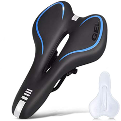 Sillin Bicicleta Montaña de Gel - Cojín de Asiento de Bici de Gel Ergonómico y Cómodo, Impermeable y Transpirable para BMX,Bici de Urbana,MTB 16x28 cm características