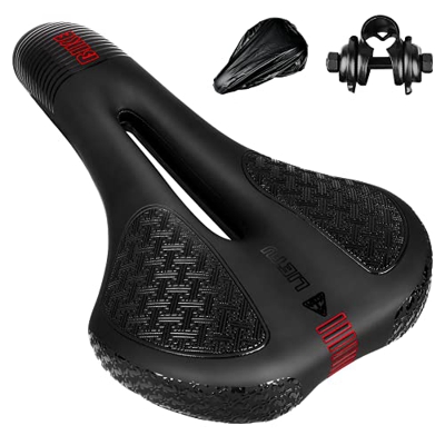 BTNEEU Sillín de Bicicleta Montaña Antiprostatico Asiento de Bicicleta de Gel Ergonómico y Cómodo Impermeable Cojín de Bicicleta para MTB/Bicicleta de