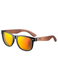 AMEXI Gafas de sol de madera para hombres y mujeres polarizadas UV400 CAT 3 CE con estuche, tela y bolsa (azul) características