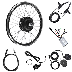 Kits de conversión de Bicicleta eléctrica, Kit de Rueda de Bicicleta eléctrica 36V/48V 250W Motor KT900S Pantalla LED Rueda de 20"Adecuado para llanta en oferta