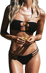 CheChury Mujer Bikini Bandeau Bralette Traje de Baño de Tubo Brasileños Bañador Ropa de Bano Dos Piezas Push Up Traje de baño con Acolchado Conjunto d características