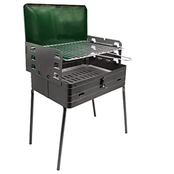 Mediawave Store - Barbacoa a maletín de carbón con parrilla ajustable, parrilla, jardín, picnic, barbacoa de llevar, clásica barbacoa, hornacella barb precio