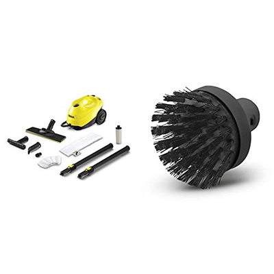 Kärcher SC3 EasyFix- Limpiadora a vapor, 1900 W, 3,5 bares, 1 l (1.513-110.0) + Cepillo redondo grande (2.863-022.0)