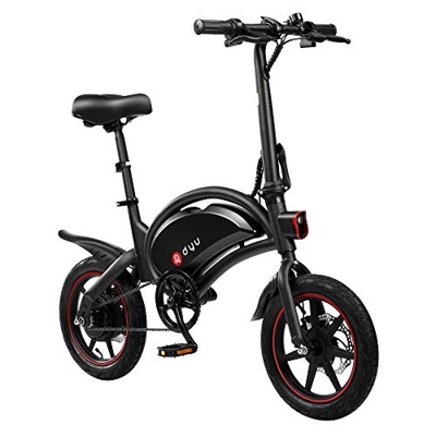 DYU D3F Bicicleta eléctrica plegable Smart Bike para adultos, aleación de aluminio, 240 W, batería extraíble de iones de litio de 36 V/10 Ah, con 3 mo