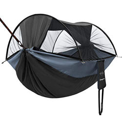 KingCamp Hamaca con Mosquitera Hamaca de Jardín Doble 300x200cm Hamaca para Acampar Nailon Ligero Portátil Hamaca de Camping Transpirable Carga 250KG características