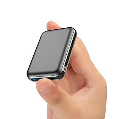 Power Bank 10000mah, 22.5W PD 3.0 QC4.0 Batería Externa movil con 3 Uscite 5A (USB+USB C) e 2 Ingresso (USB C+Micro), Pantalla LCD Bateria Portatil pa