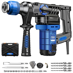 ZHJAN Taladro de martillo giratorio, 230V 1130W SDS Plus Martillo y taladro de impacto 2 modos en 1, que incluye mango auxiliar de 360 °,portabrocas d en oferta
