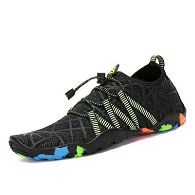 Mujer Zapatos de Agua para Hombre Surf Escarpines Playa Natación Respirable Antideslizante Playa Natación Aire Libre Negro 42