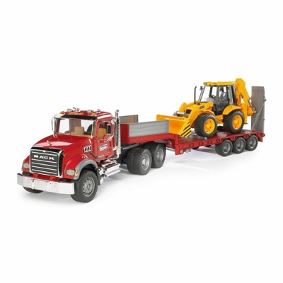 Camion con scavatore Mack e JCB BC Scala 1:16 Bruder