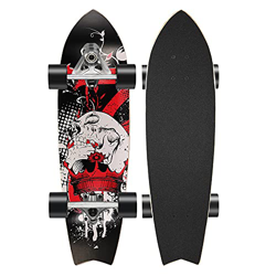 VOMI Skate Completo Carving Surfskate CX4 Puente Pedaling Swelltech Surfboard Tabla No Necesita Pedalear para Acelerar 8 Capas Tablero, Completo Arce  características