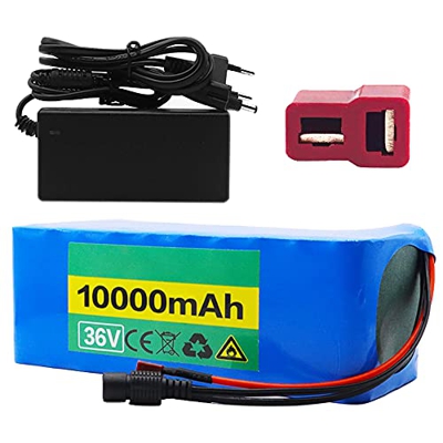 TGHY 36V 10Ah Batería de Litio para Bicicleta Eléctrica con BMS y Cargador Apto para Motor de 500W Paquete de Batería Personalizable para Scooter Eléc